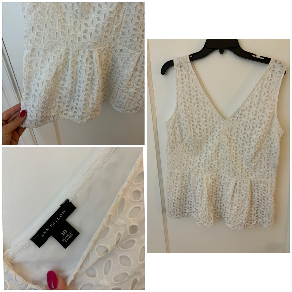 Ann Taylor Eyelet Lace Tank